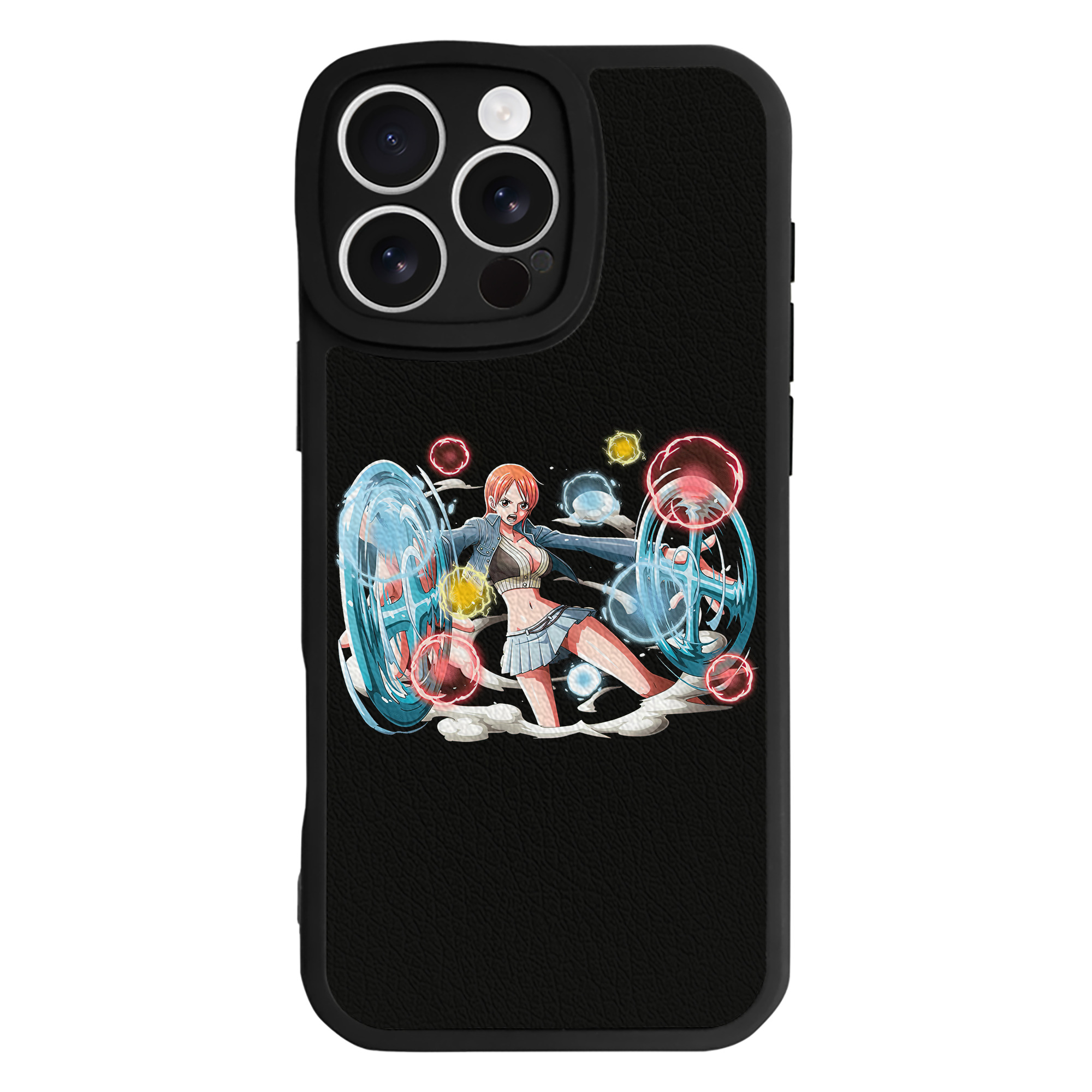 （画像用） ワンピース ナミ ONE PIECE Nami 【iPhone 16シリーズ対応】シリコンスマホケース（レザー調） 材質：シリコン